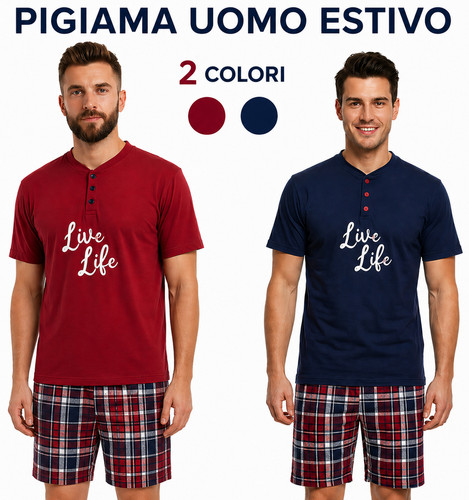 Pigiama uomo estivo sbadigli - pigiama,