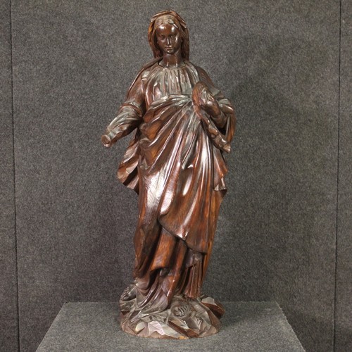 Antica scultura legno - scultura, in