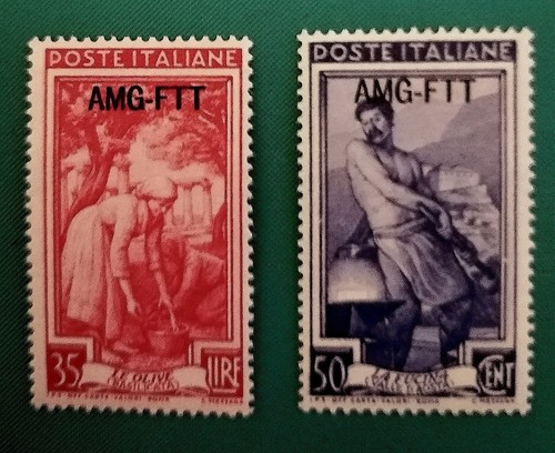 Lotto francobolli amg - 10,