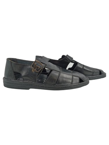 Sandali uomo sioux pelle - pelle, nero