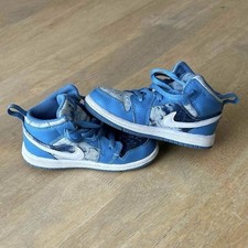 Nike Air Jordan Retro 1 Mid Washed Denim Blu DM8950-400 Taglia 9C AUTENTICATE