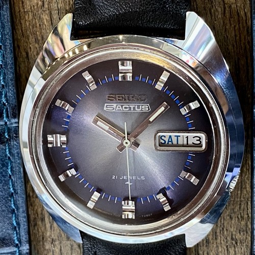 Seiko actus 7019 7210 blu - seiko, 5