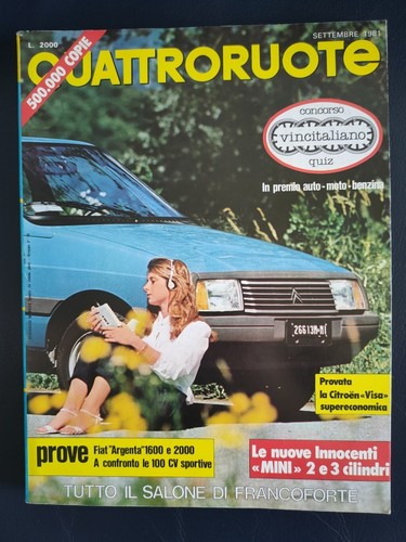 Rivista quattroruote settembre - rivista,