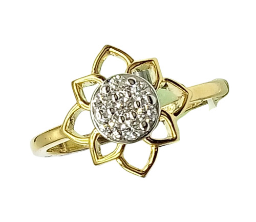 14k oro giallo diamante - oro,