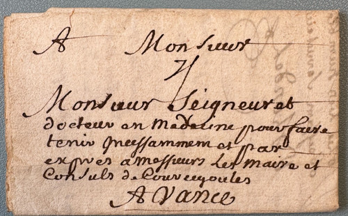 Lettera antica aix vence - lettera,