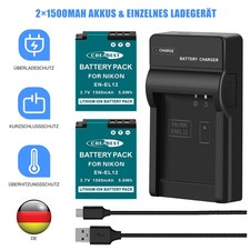 2x EN-EL12 ENEL12 batteria +