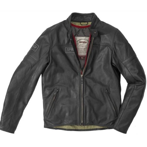 Giacca pelle vintage nero - giacca, in
