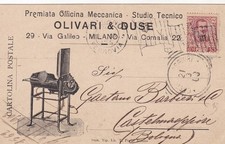 Cartolina Pubblicitaria Testatina Regione Lombardia Officina Meccanica
