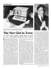 Apple Lisa, 2-pages presentation (Newsweek 1983 Jan 31). digital scan, printable