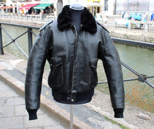 Giubbotto pelle Schott vintage colore nero taglia 50 americana (XL)