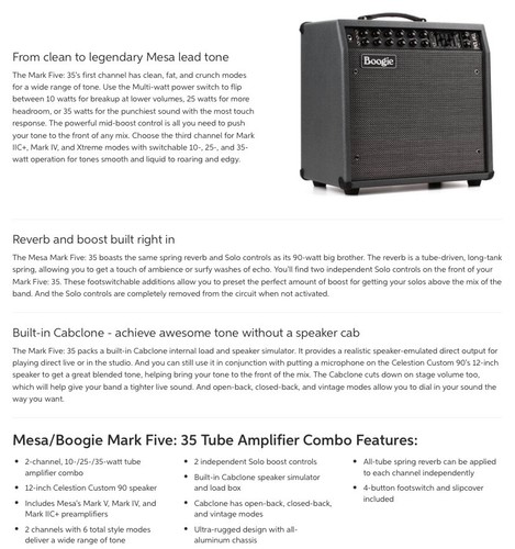 Mesa boogie mark five - mesa/boogie, 1x12"
