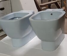 SANITARI RAK FILOMURO A TERRA - COLORE CELESTE - VASO E BIDET (NO COPRIVASO)