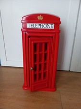 Vintage Rara Cabina Telefonica Inglese Rosso Telefono Leggere Descrizione + Foto