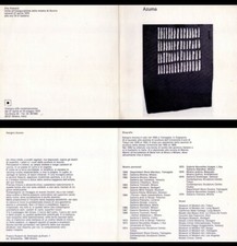 Invito/brochure mostra KENGIRO AZUMA. Vismara arte contemporanea. 27 aprile 1979