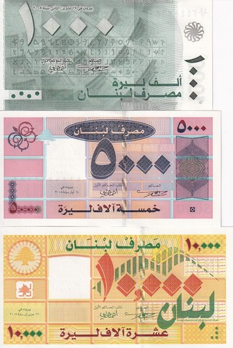 Libano set unc - libano, 1000