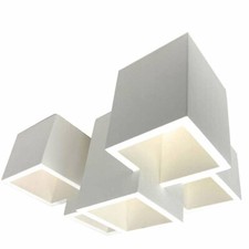 Lampada in gesso a 5 cubi da soffitto lampadario verniciabile per faretti gu10
