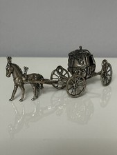 CARROZZA CON CAVALLO ZUCCA CENERENTOLA Argento 800