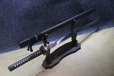 Spada Ninjato Giapponese Kurogane 9260 Molla Piegata Acciaio Kiriha Zukuri Full Tang