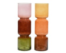 VASO IN VETRO MULTICOLOR D12