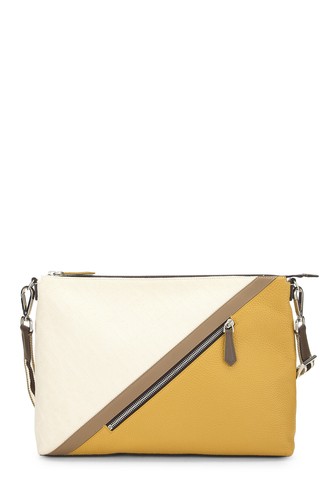 Fendi yellow zucca zip - yellow,
