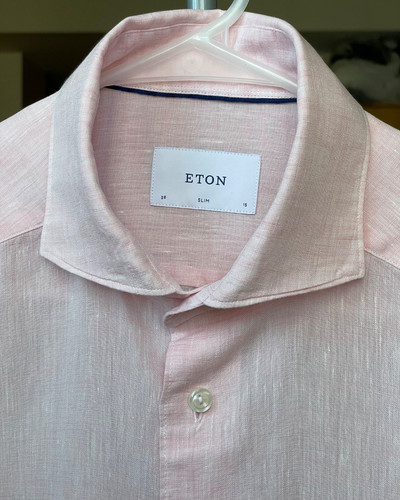 Camicia uomo eton rosa 100 - camicia,