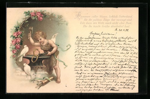Cartolina artista cupido - cartolina,
