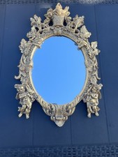 Specchiera Con Cornice In Legno Dorato- Usata