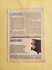 MOBILETTO LIBRERIA STILE 600 CLIPPING RITAGLIO PUBBLICITA' ADVERTISING #804