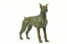 Statua cane boxer ottone