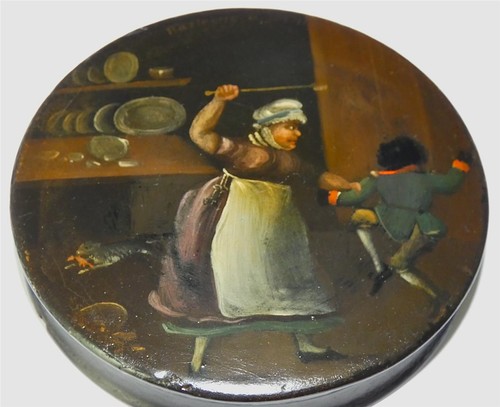 19thc papier mache - papier, box
