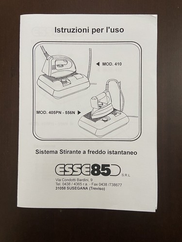 Esse85 istruzioni per uso - per, l'uso
