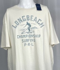 Polo Ralph Lauren XXL Off White Grafica T-shirt manica corta girocollo uomo nuova