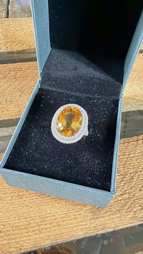 Anello cocktail citrino