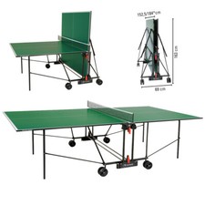 Garlando Tavolo Ping Pong C-162I Progress Indoor verde + 2 racchette e 6 palline