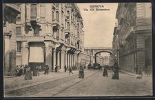 Cartolina Genova, Via XX