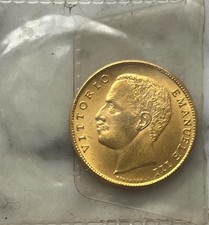 MONETA  REGNO D'ITALIA VITT. EMANUELE III 20 LIRE ORO AQUILA  SABAUDA 1905 RARA 