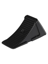 Cuneo ferma ruota in plastica nera per rimorchi