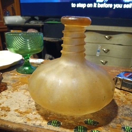 Vaso vetro ambrato - vetro,