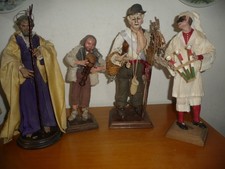 4 Hand Painted Terracotta