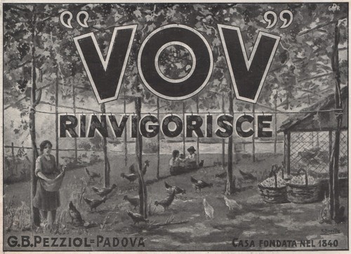 Pubblicita 1923 vov - vov, pezziol