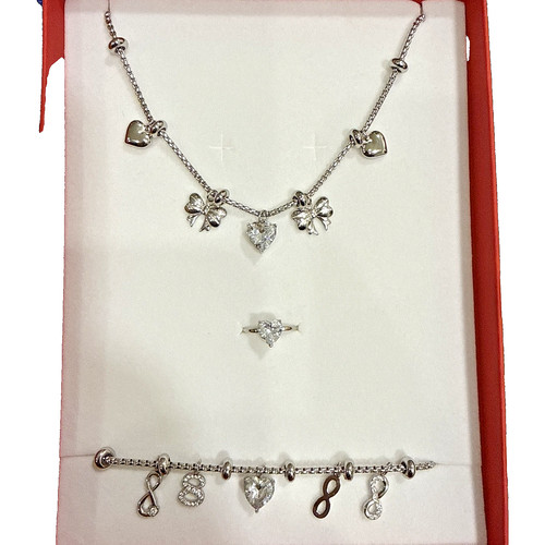Parure donna cuore fiocchi - parure,