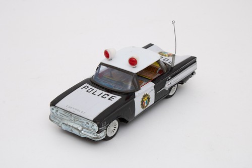 Tin toy police car - tin,