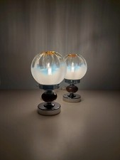 Coppia Di Lampade Vintage Murano Anni 70 Mazzega