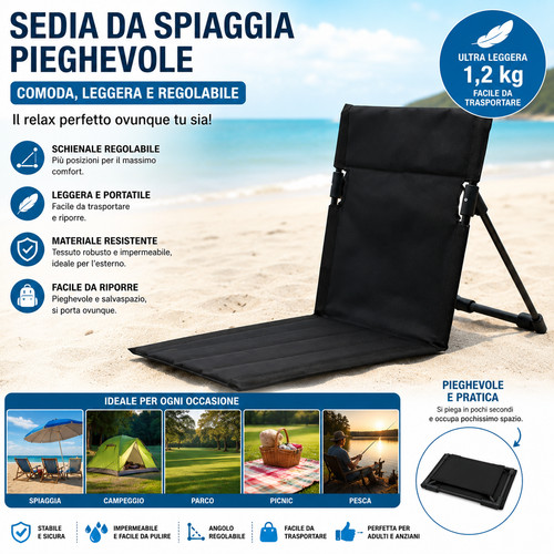 Sedia pieghevole campeggio - sedia,