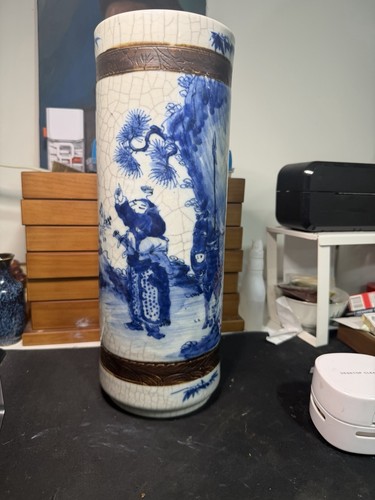 Vaso cinese dinastia qing blu - cinese,