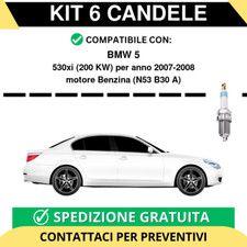 KIT 6 CANDELE per BMW 5 530xi