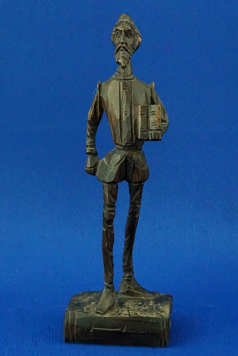 Scultura legno don chisciotte - scultura,