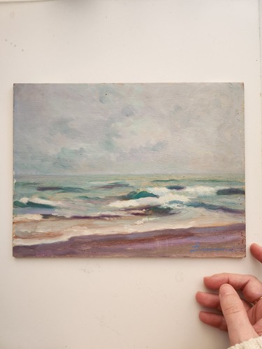 Dipinto olio tavola - ad,