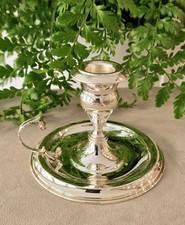 Portacandela in Argento 800, stile Inglese, nuovo, candeliere  n 13