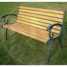 Panchina in ghisa e legno